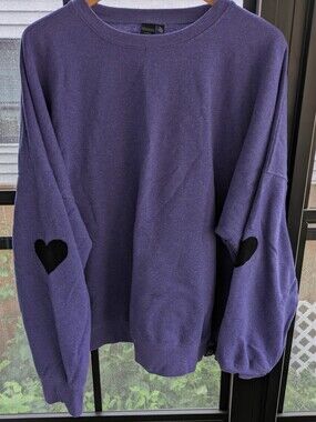 Purple Heart-Elbow Women's Crewneck Sweatshirt